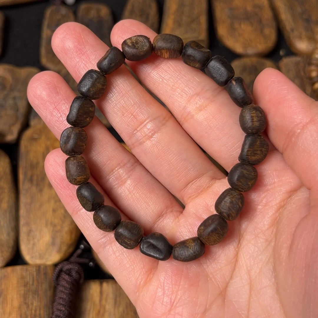 沉香手串奇楠沉香沉水随形板头留疤一条（福利）