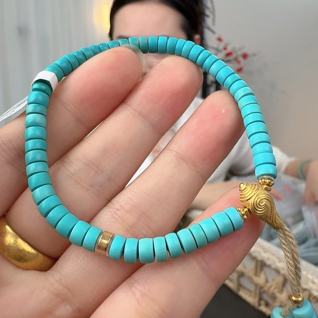 绿松石18K金镶嵌珠宝奇石