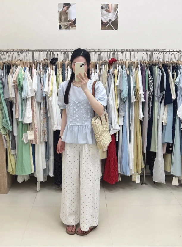 E sè 韩系女装新款休闲裤衬衫