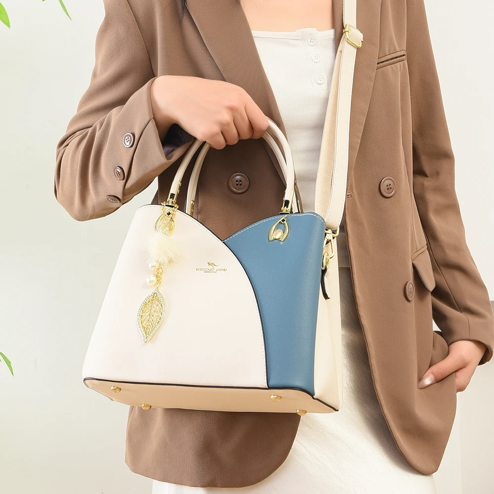 玫瑰袋鼠女包欧美时尚手提包2025新款中年斜挎包送妈妈母亲节礼物