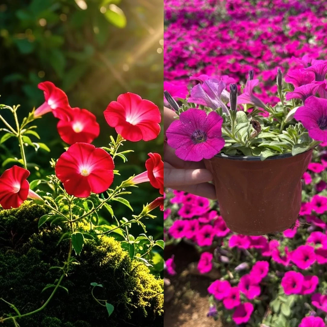 【新疆包邮】矮牵牛花盆栽组合带花苞发货易活易爆盆适合阳台庭院