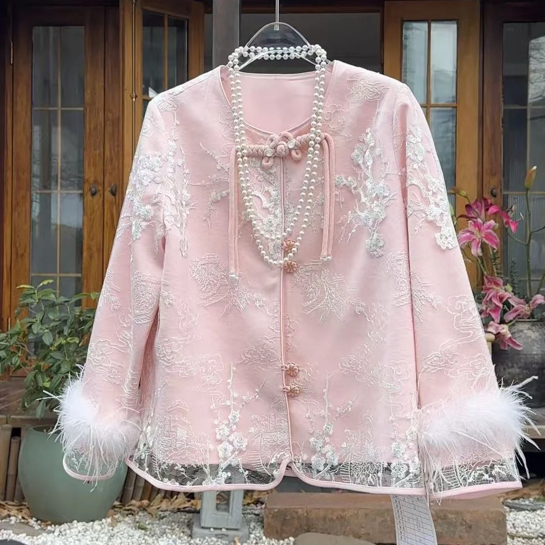 【婉婉定制】【花朝芙蓉】外套预CDX4SY1696D蕾丝百搭复古春季春夏