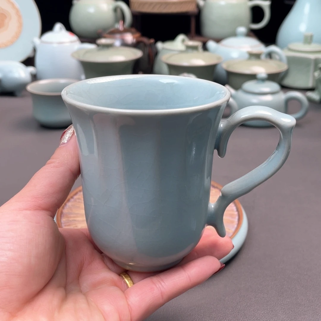 杯天青马克杯手工制作简包装