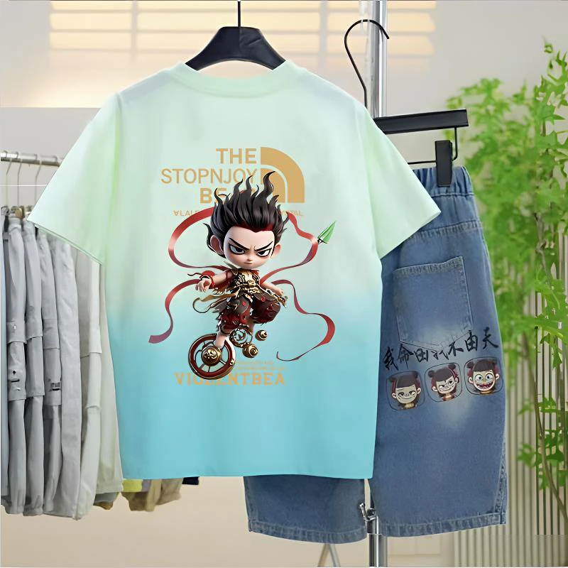 【100%纯棉】儿童T恤短袖外贸品质2025夏款半袖中大男童夏季上衣潮T