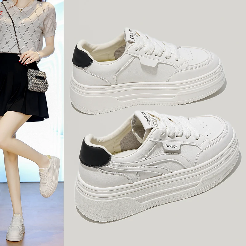 2025时尚休闲鞋女鞋小白鞋百搭板鞋学生厚底鞋子运动鞋夏季