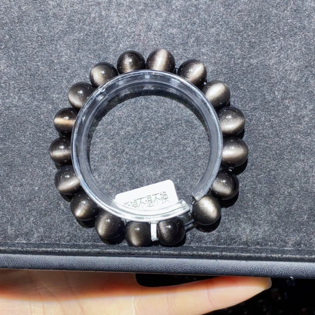 【闪购商品】黑曜岩手链未镶嵌玩**?