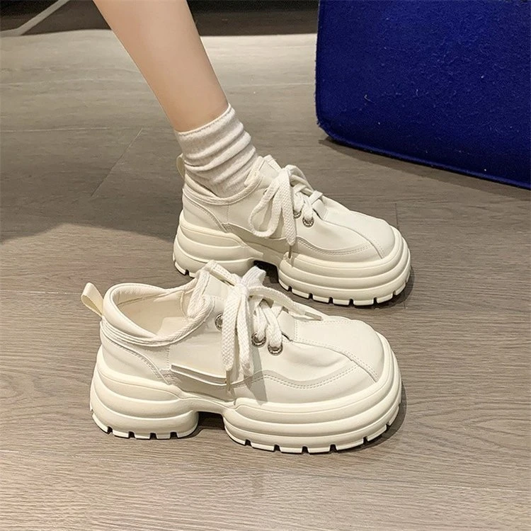 运动爆款小白鞋女厚底增高2025春季新款百搭小个子高级女式小白鞋