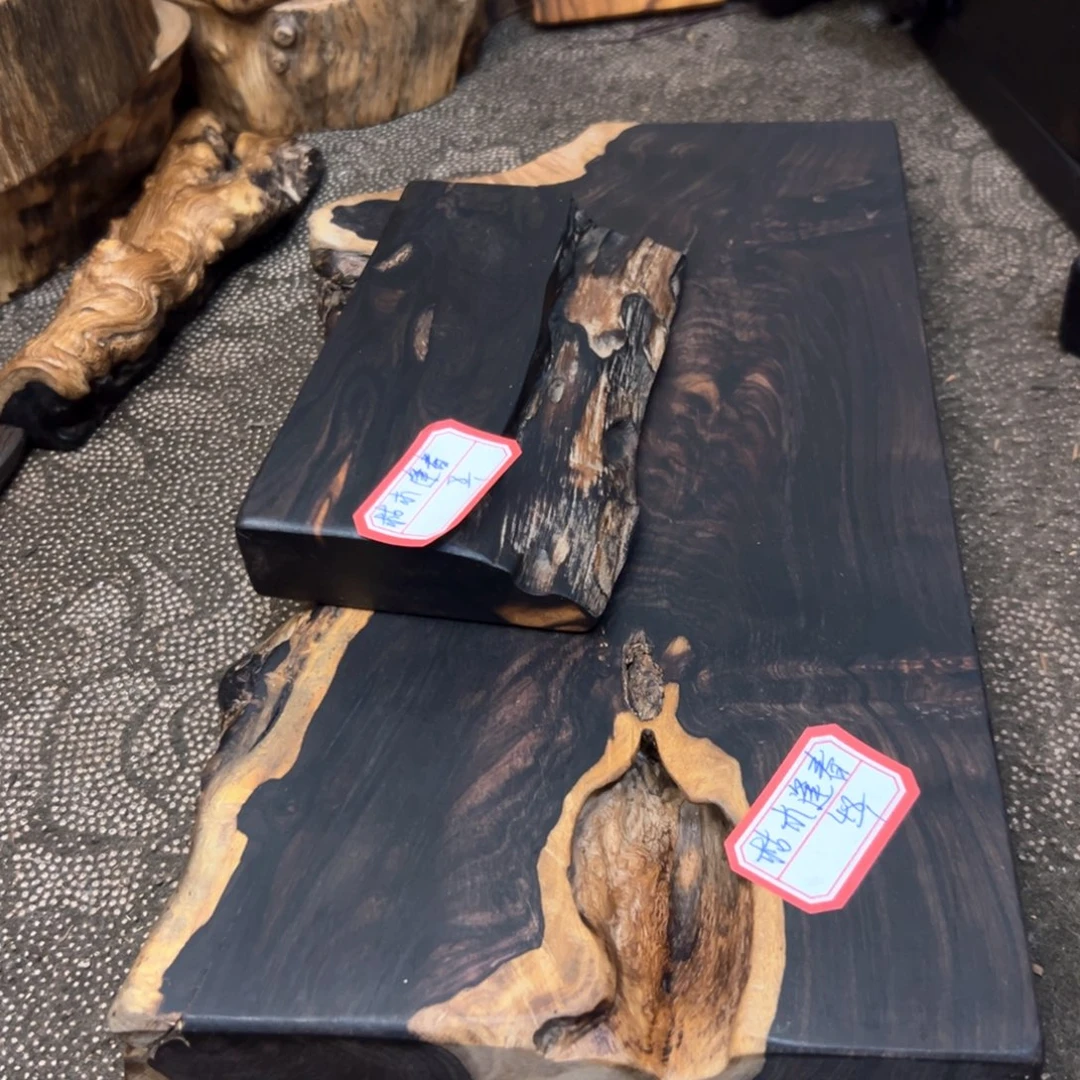 枯***龙木紫光檀随型原皮风化风裂木料