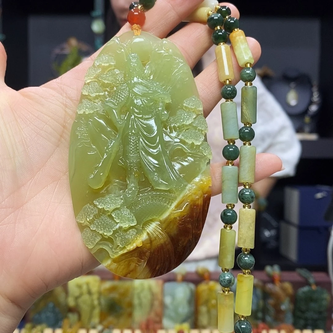 未镶嵌岫玉挂件吊坠