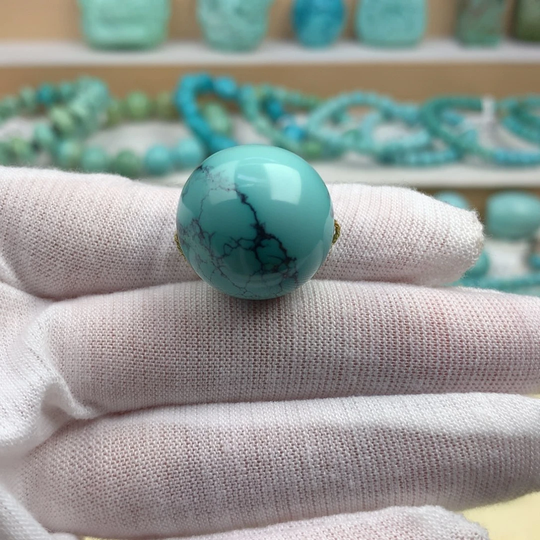 未镶嵌绿松石珠宝奇石20.5mm