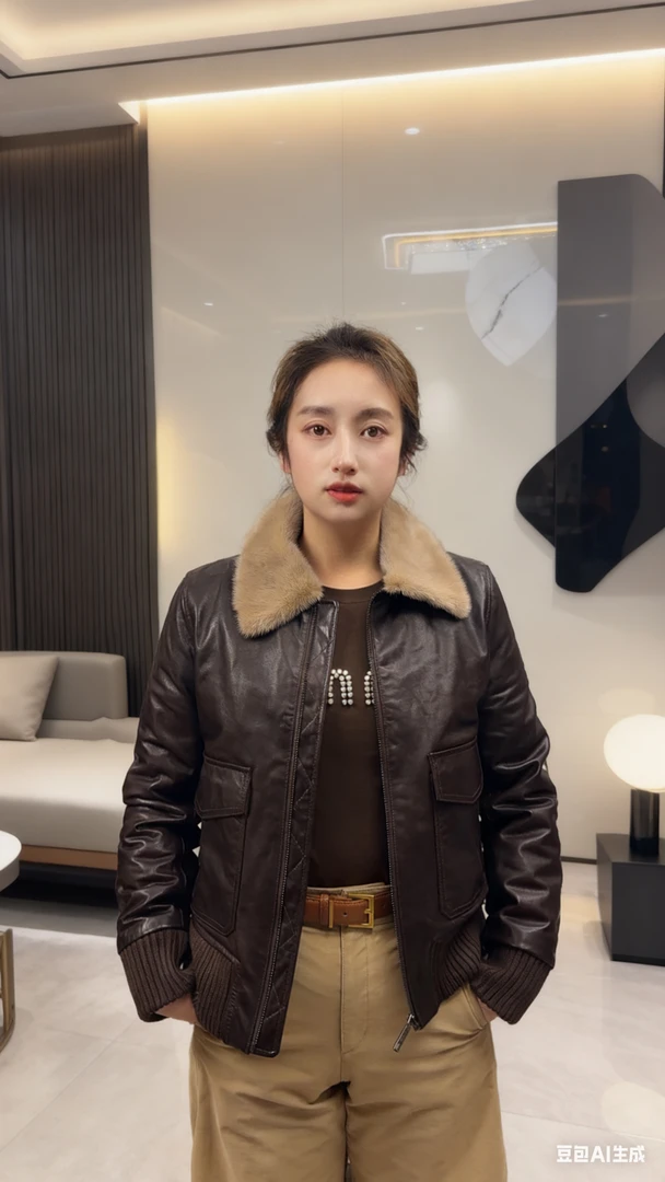 【今日焦点】2025新款水貂领真皮小绵羊皮衣加厚90白鹅绒羽绒外套