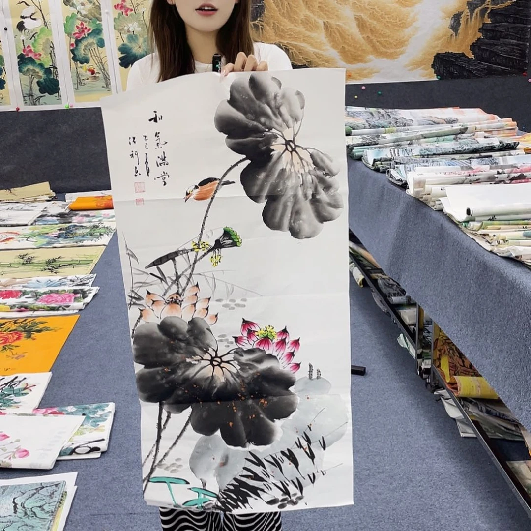 国国画作品小姐姐放漏…