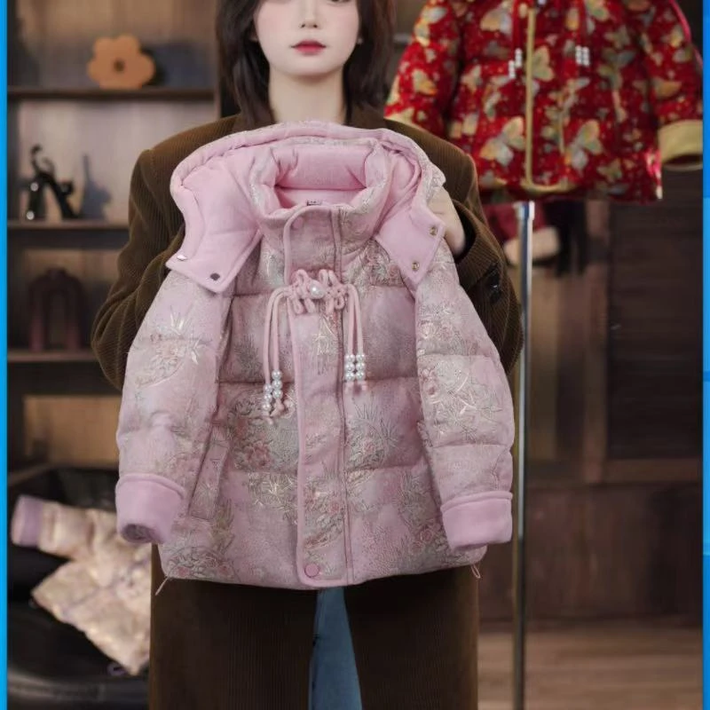 2024冬季新款加厚儿童棉服洋气时尚连帽休闲