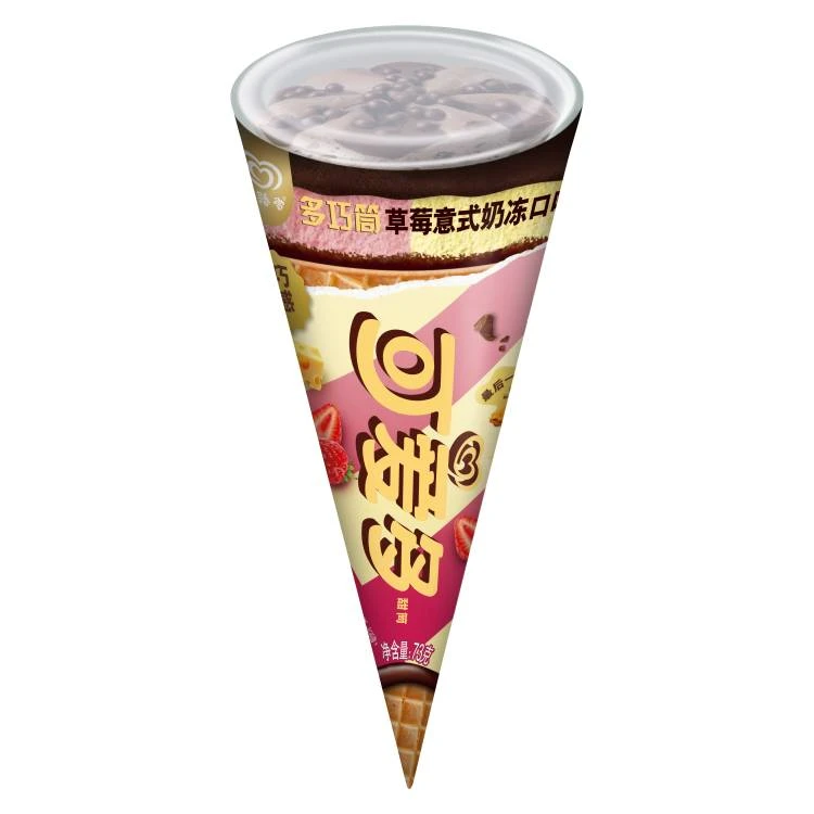 可爱多草莓意式奶冻口味冰淇淋单支装 73g/支雪糕同城配