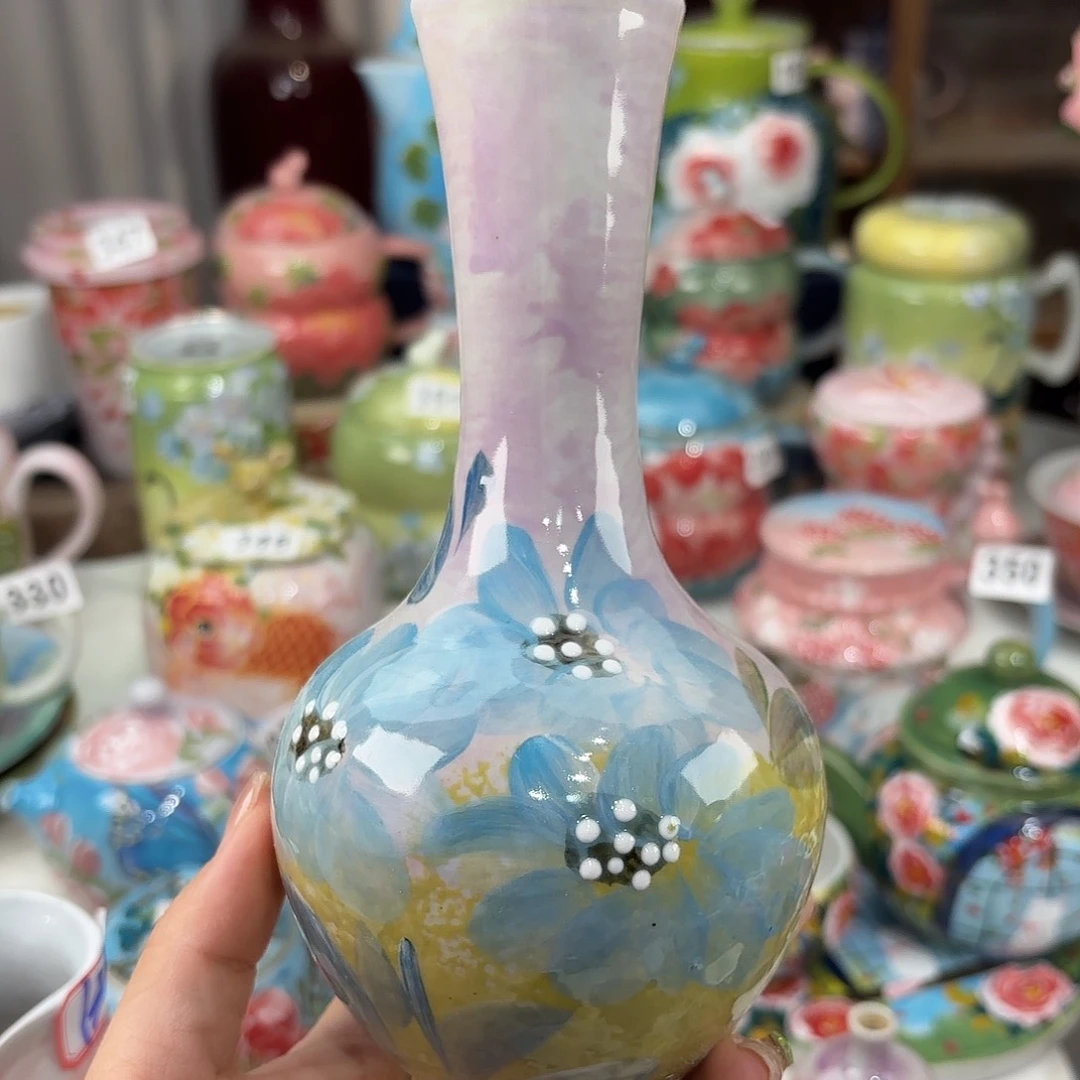 景德镇手绘高温釉下彩陶瓷茶具