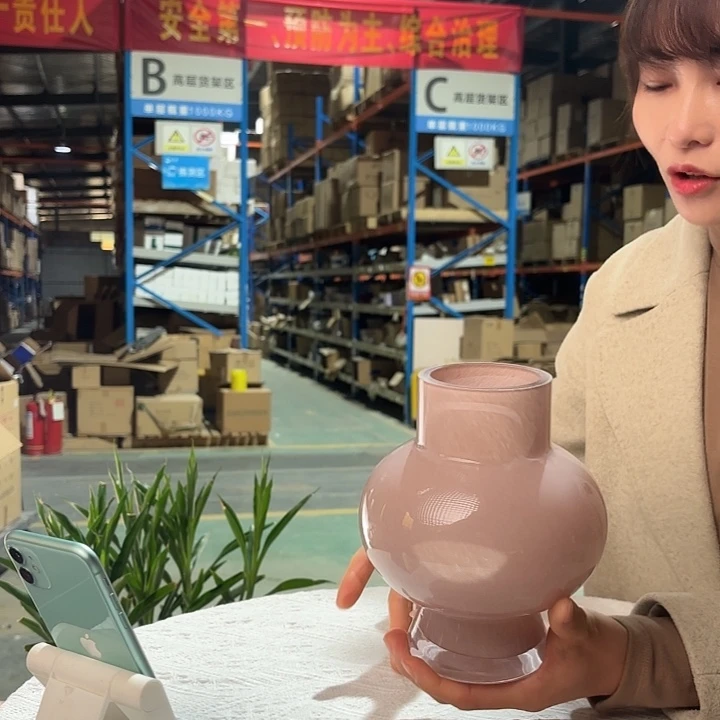 中古风瓷粉花瓶18