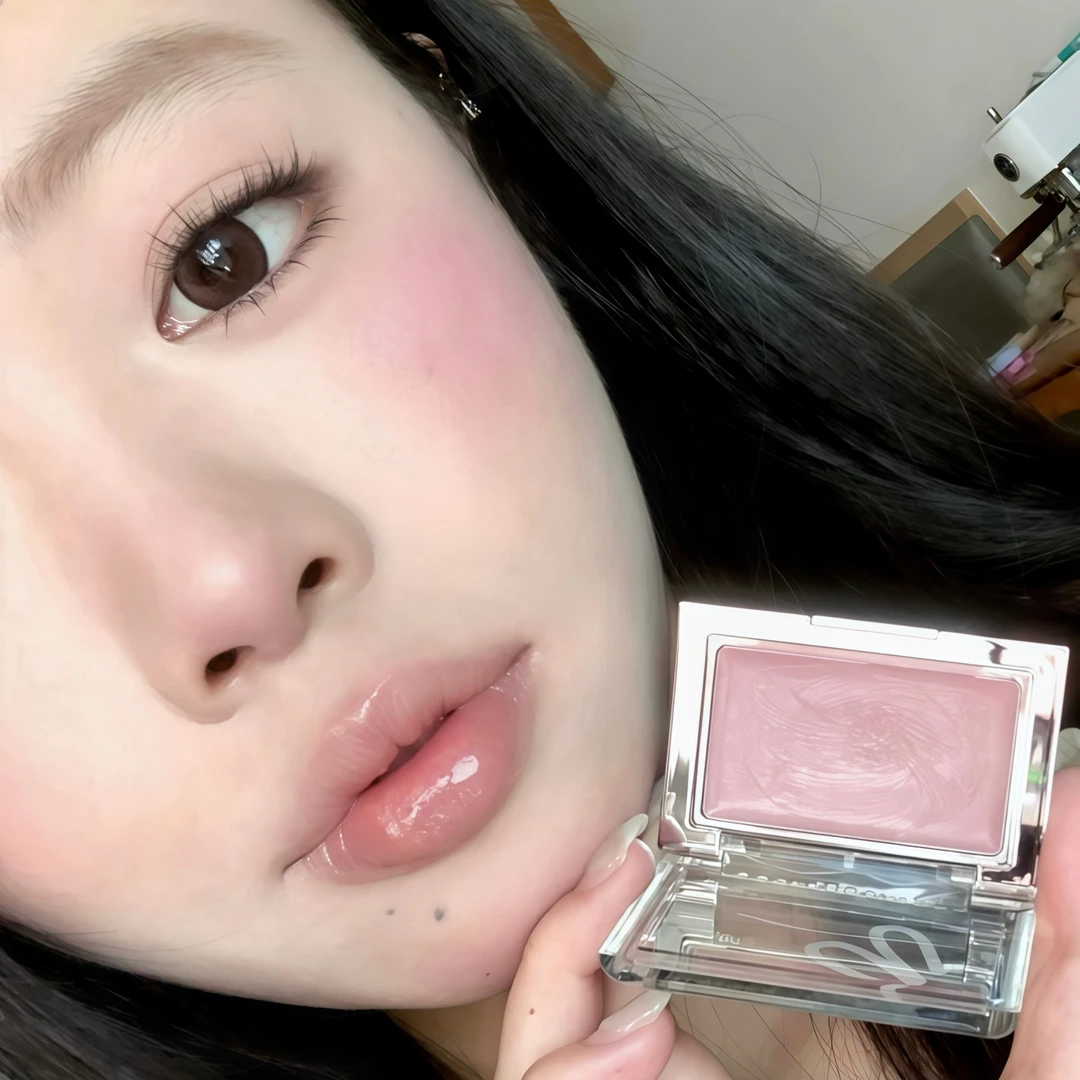 柔型人涂它！黑兔腮红膏2025新款爆款水光膨胀收缩杏色女日常淡妆