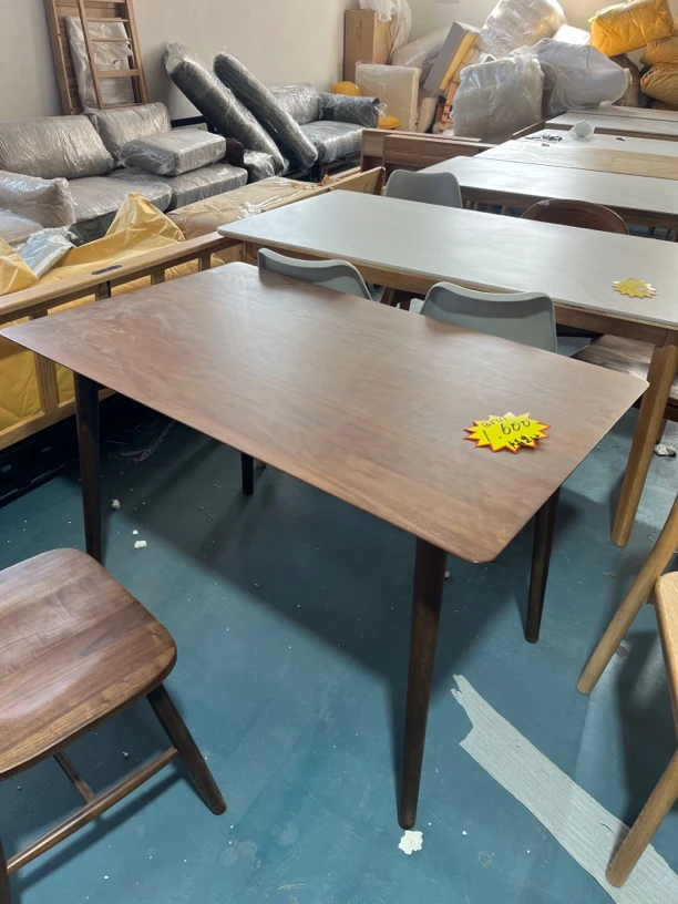 餐桌黑胡桃实木餐桌1.2样品清