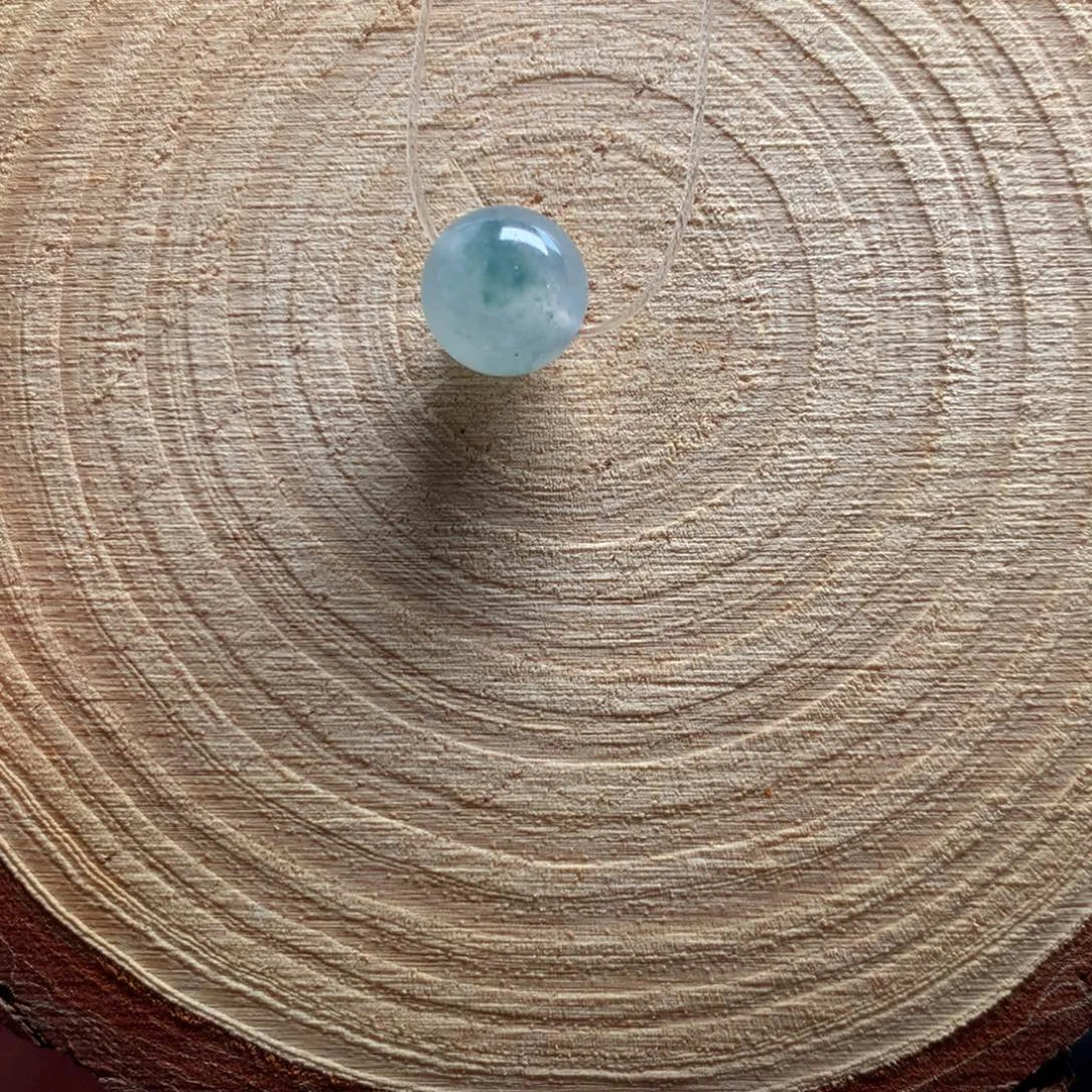 翡翠未镶嵌手链12mm蓝底飘花
