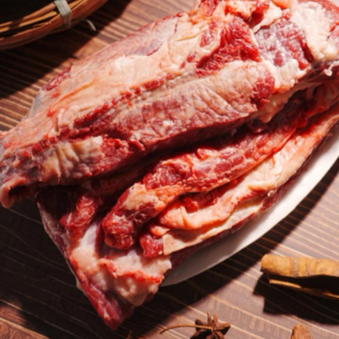 去骨牛肋条排骨腩鲜切 汕尾海丰公平散养小黄牛同城送冷链包邮