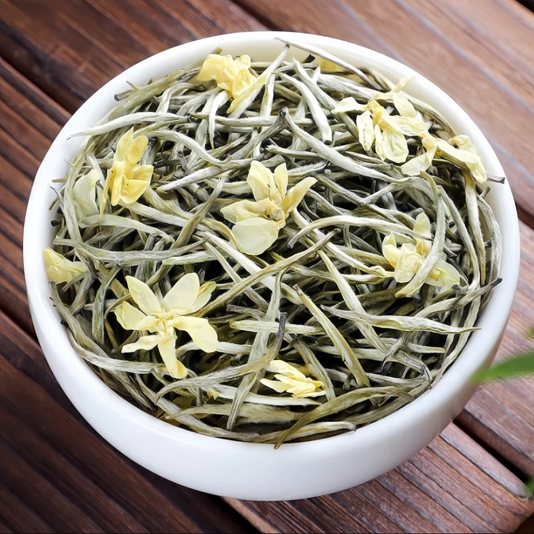 茉莉银针花茶茶叶2025新茶4A九窨茉莉花茶浓香型茶叶独立小罐装
