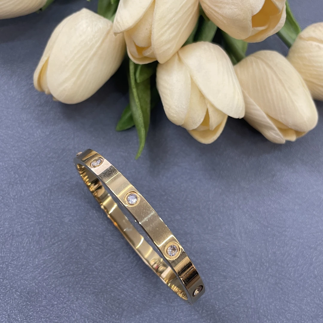 合金仿水晶手镯 【叶子服饰】叶姐自留金色素圈手镯25004