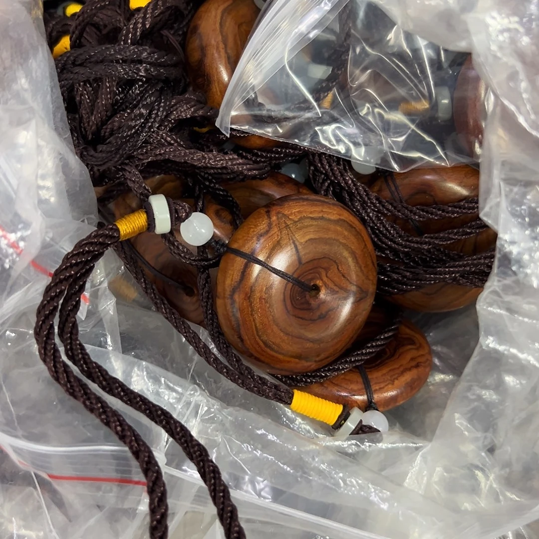 手串/手链黄花梨/降香黄檀平安扣小手把件