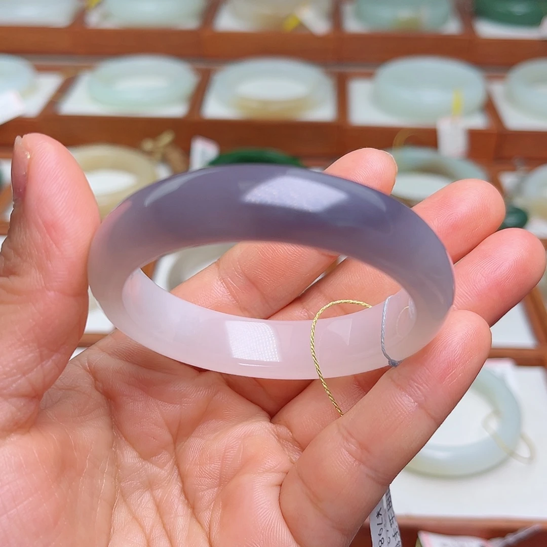 和田玉未镶嵌手镯50.5