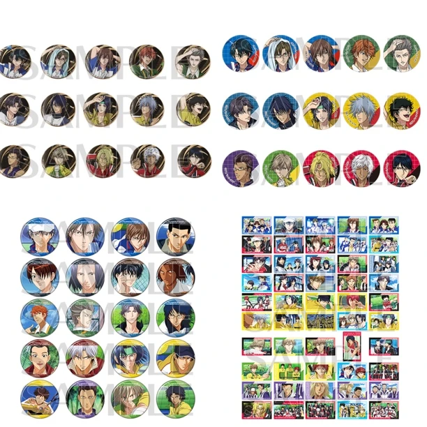 【拆盒】网球王子tv展动画黑金吧唧戒指透卡入浴卡徽章卡牌盲盒