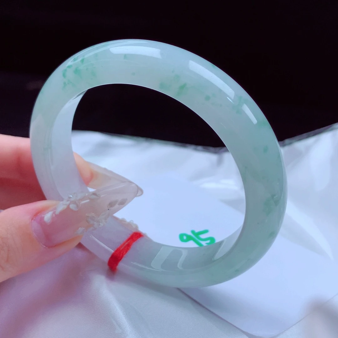 未镶嵌手镯翡翠天然缅甸翡翠A货手镯 95号