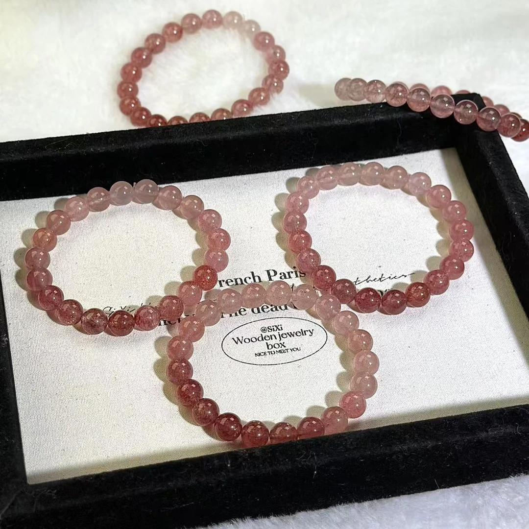 《渐变草莓酱》渐变草莓酱手串 9mm