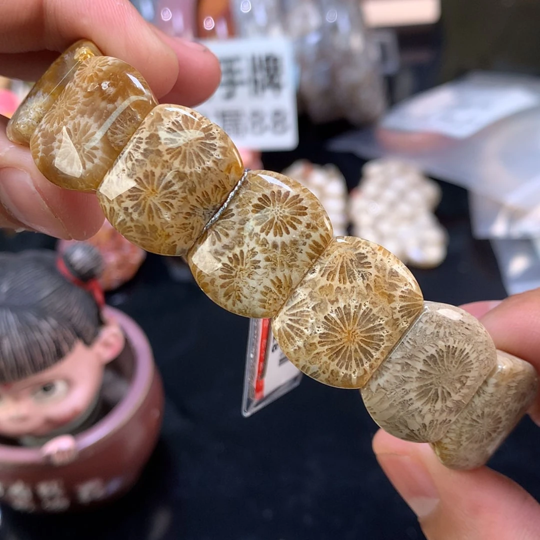 【闪购商品】颈饰未镶嵌硅化珊瑚（珊瑚玉）37号128漏88大花花好绝
