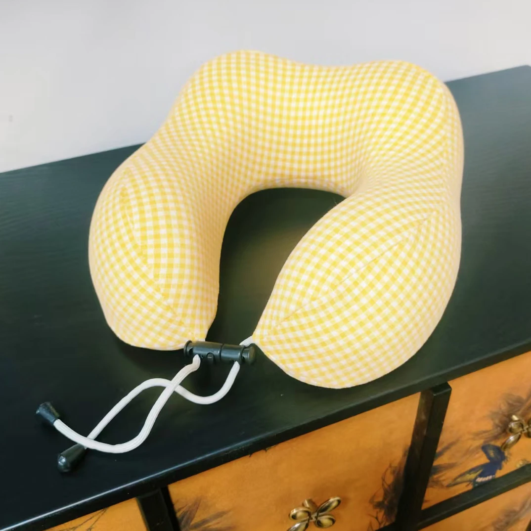 U型枕记忆棉护颈枕飞机枕午休枕～黄色