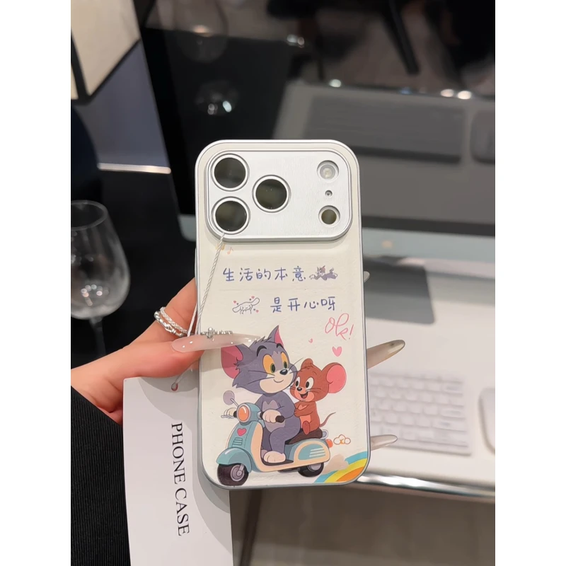 生活的本意是开心适用苹果17pro手机壳16pm女华为p70金属皮纹小米