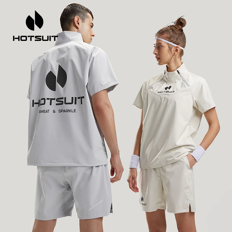 HOTSUIT/后秀明星同款短袖暴汗服女跳绳运动套装跑步拳击男健身服