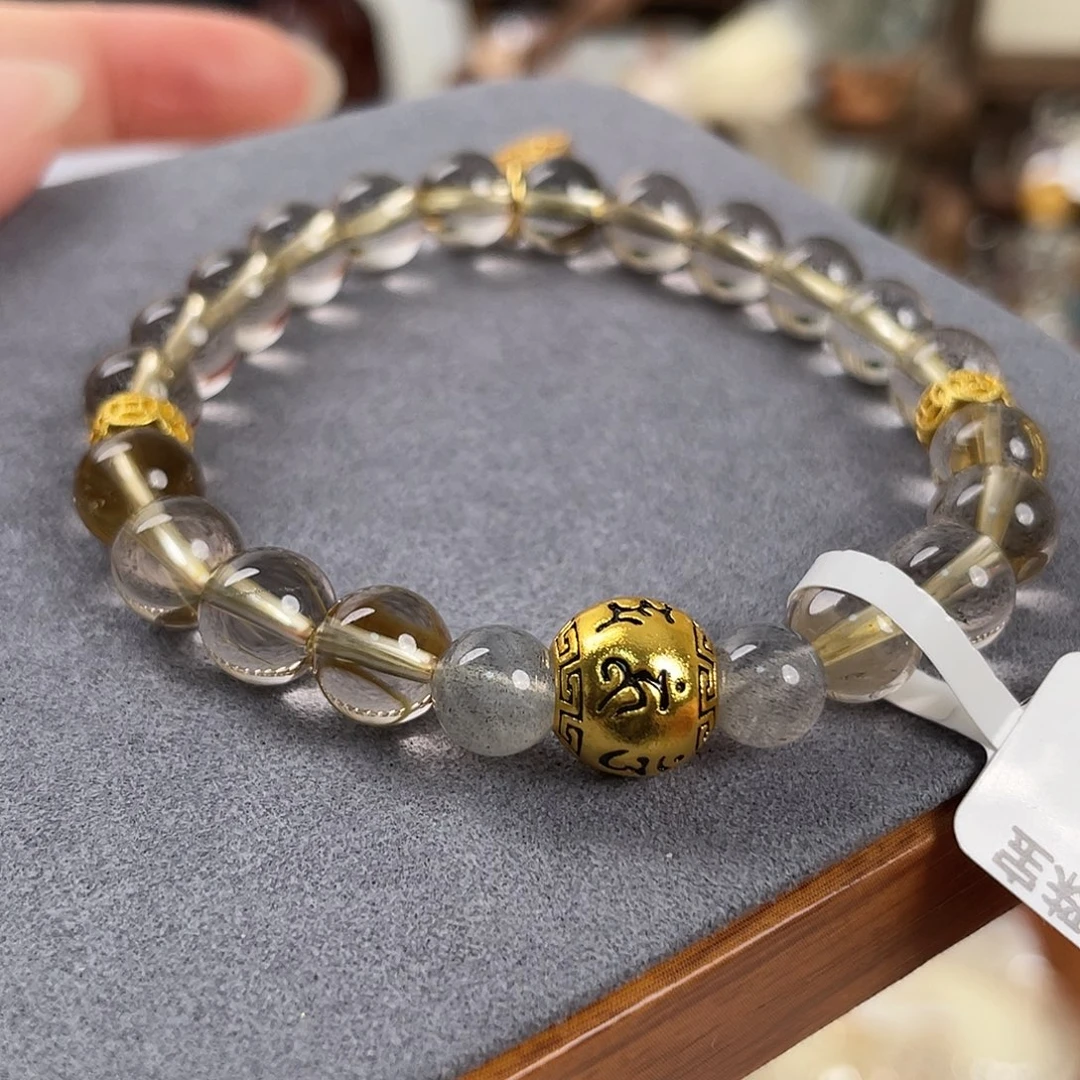 水晶手链合金天然发晶手链