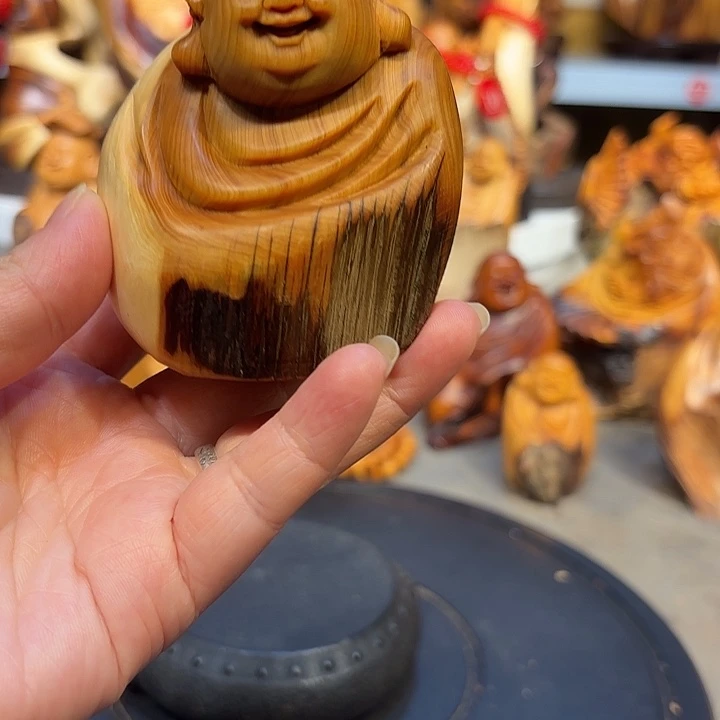 柏木太行崖柏弥勒佛