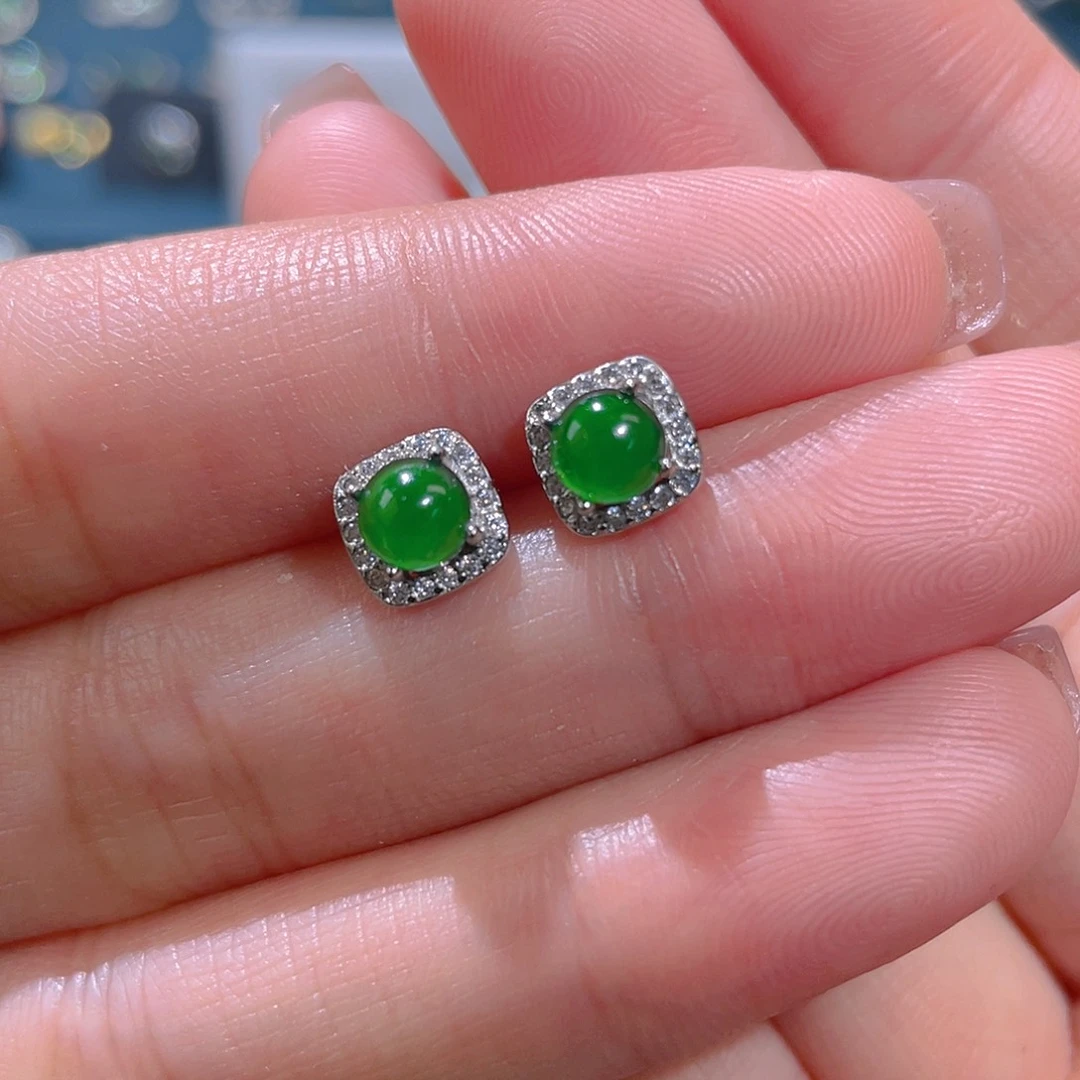 未镶嵌翡翠耳饰耳钉