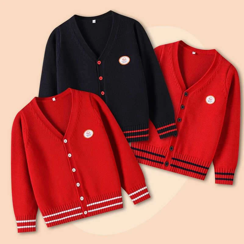 FAVMARTHA新款开衫男童毛衣针织针织衫中大童春秋棉儿童英伦外套