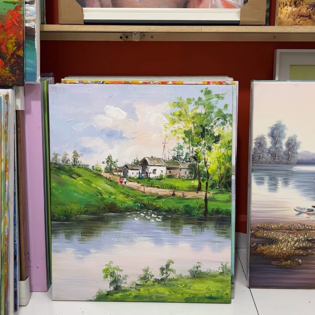 海***空手工手绘精品油画50+60内框