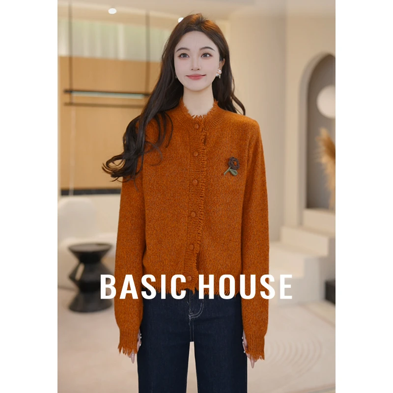 Basic House/百家好琥珀流光复古设计感羊毛衫B1195B51D72