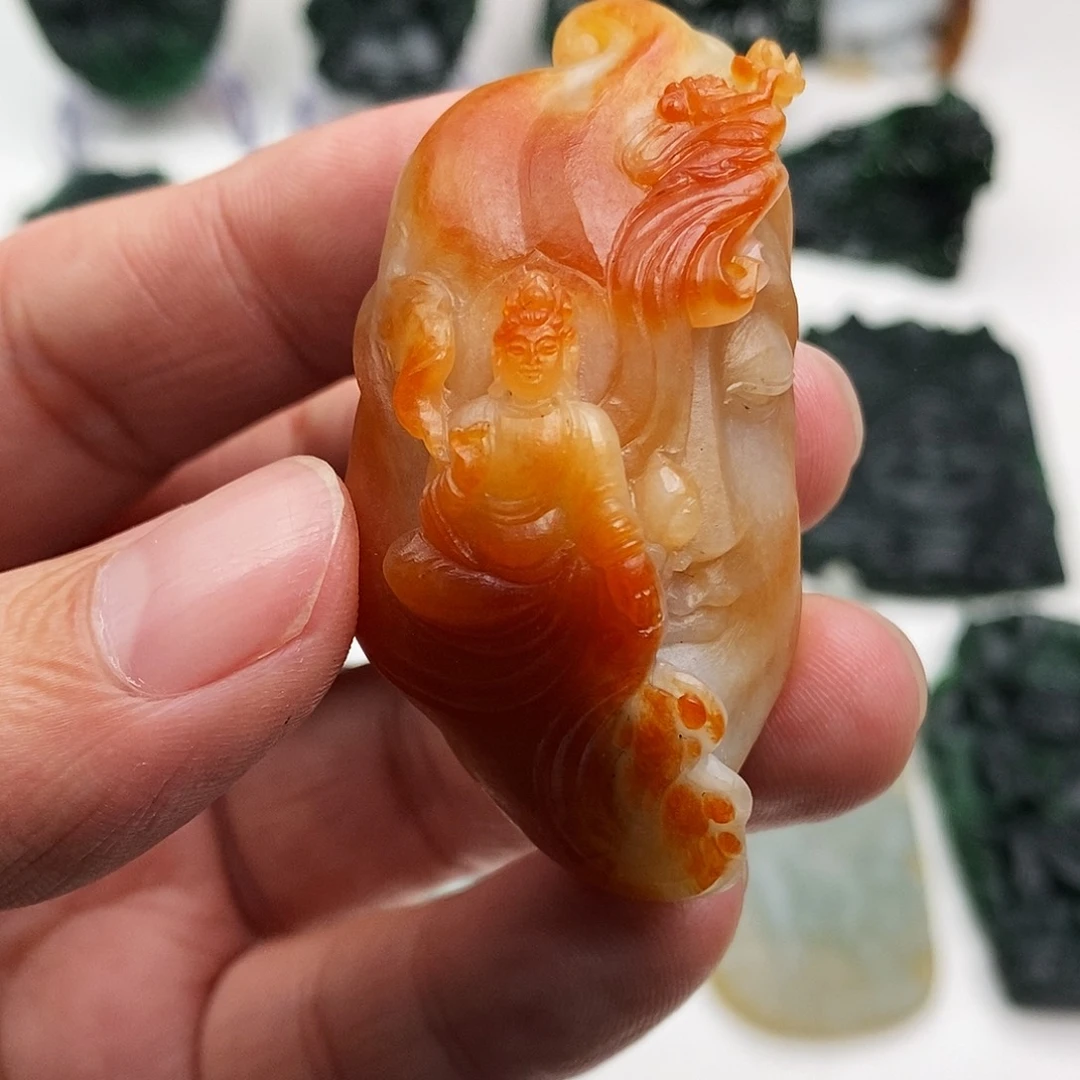 定制翡翠未镶嵌佛头