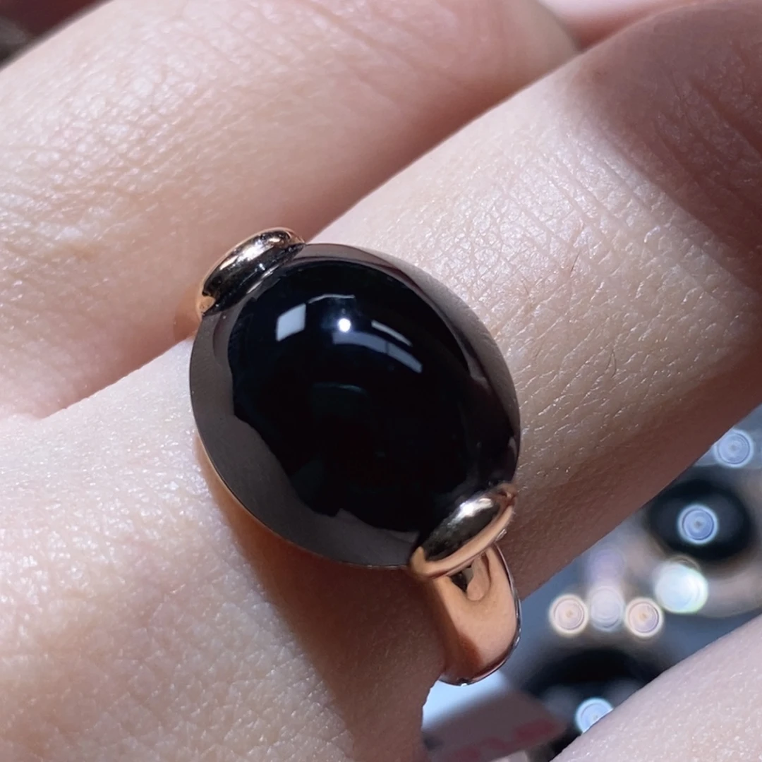 翡翠18K金镶嵌戒指