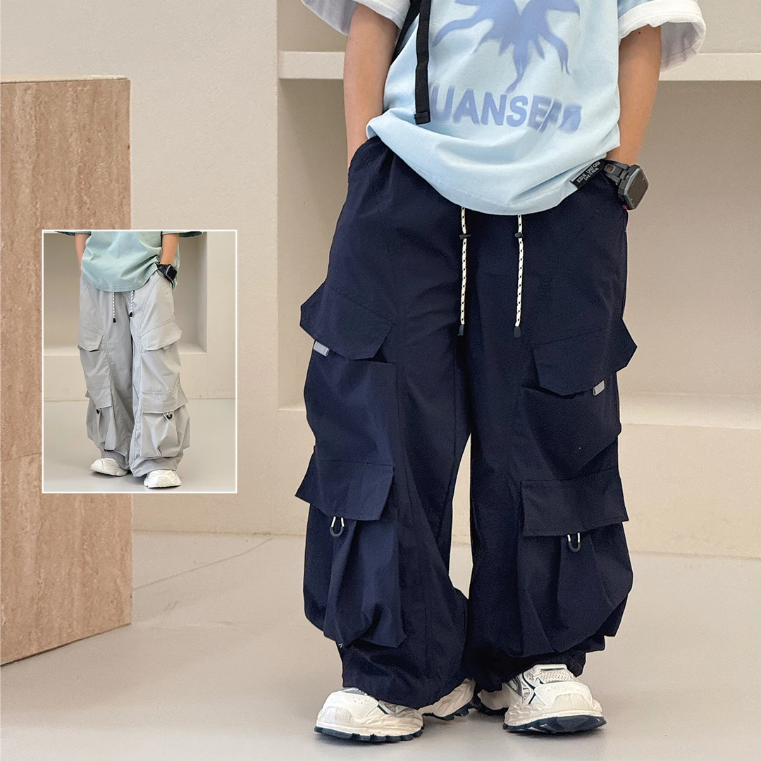男童裤子2025夏季百搭工装裤儿童薄款宽松洋气长裤休闲裤潮88148