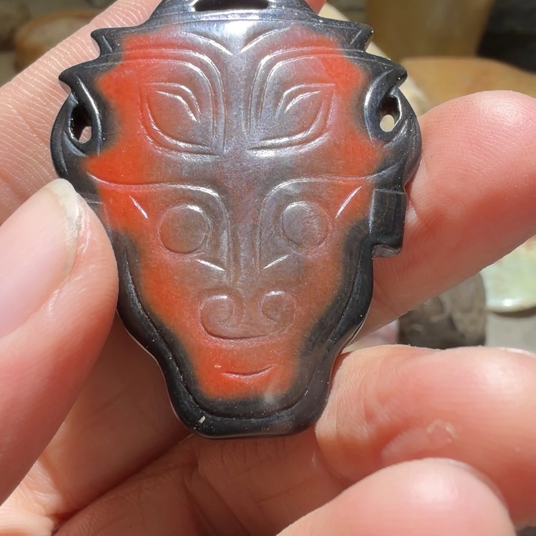 荣***堂和田玉未镶嵌挂件