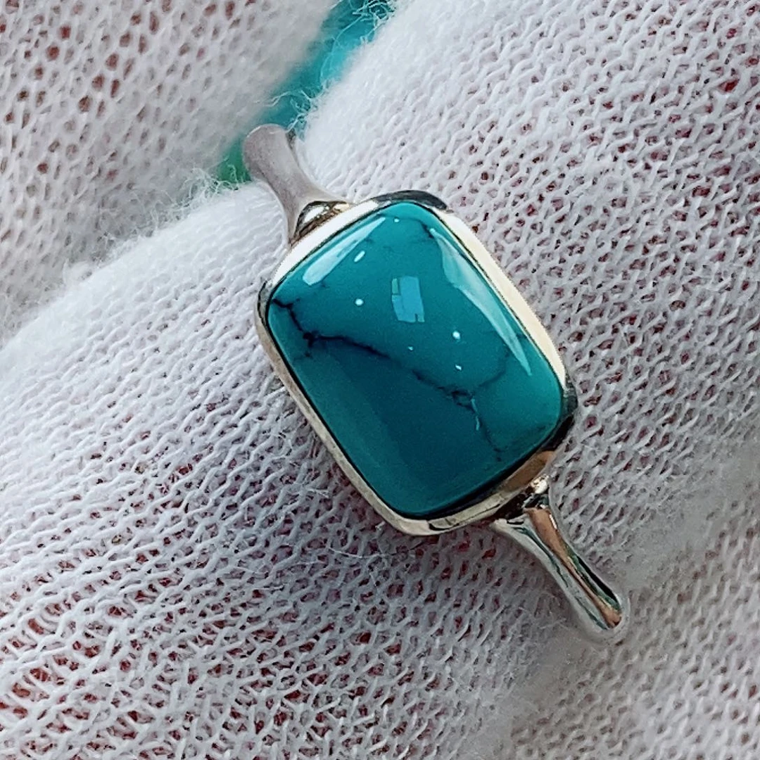 银S925镶嵌绿松石珠宝奇石