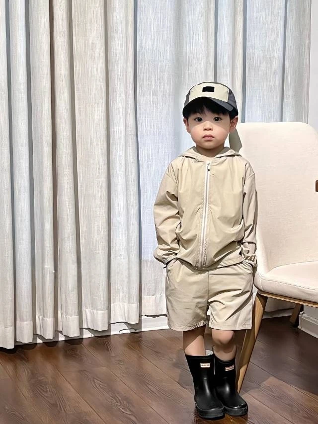 【高阶冲锋衣】婴童连帽夹克舒适休闲防晒拉链套装