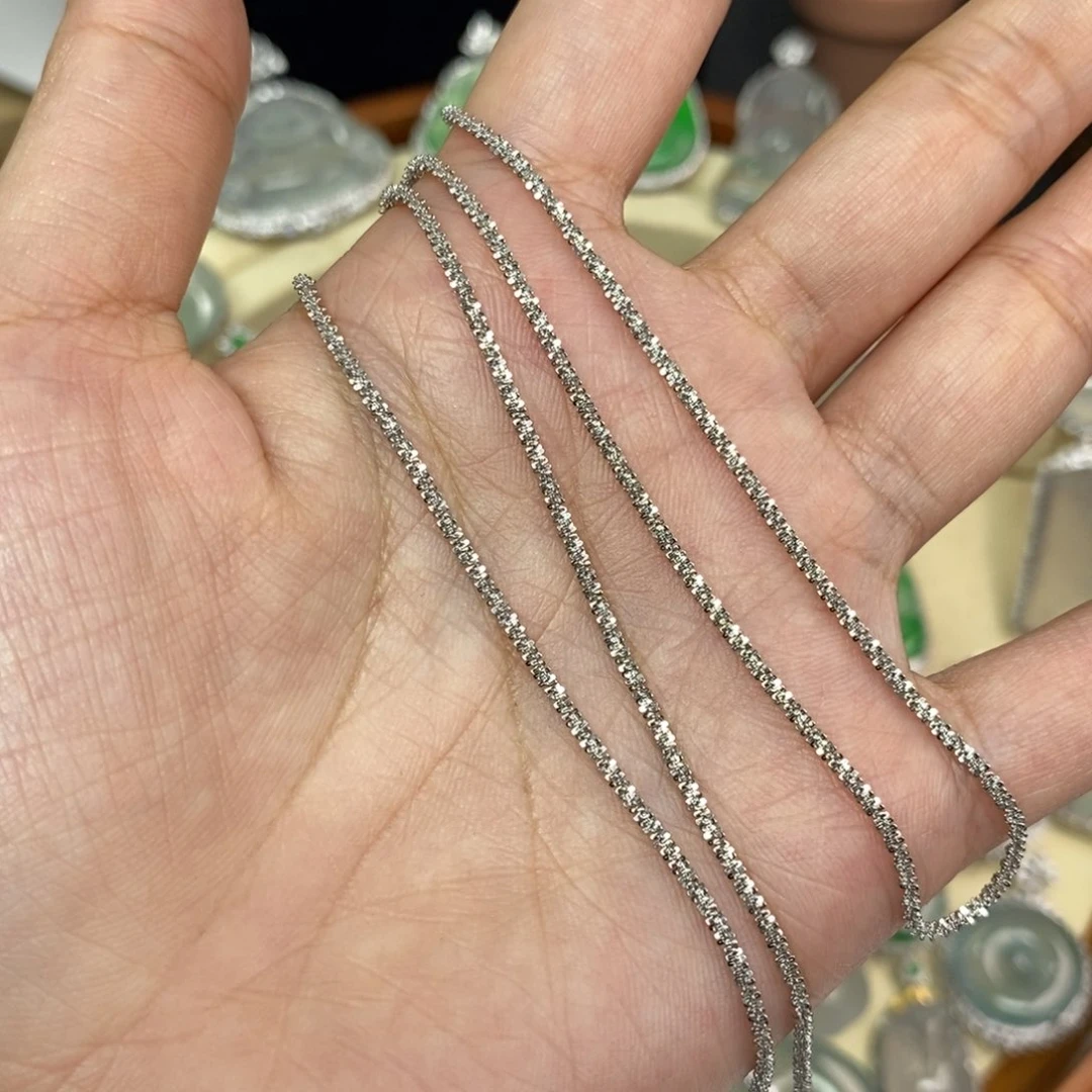 翡翠颈饰银S925镶嵌A货翡翠