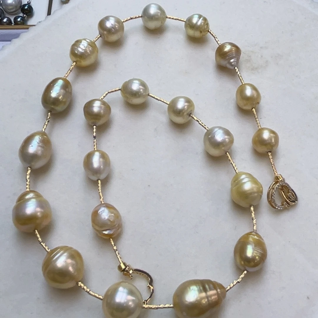 银S925镶嵌海水珍珠颈饰福利