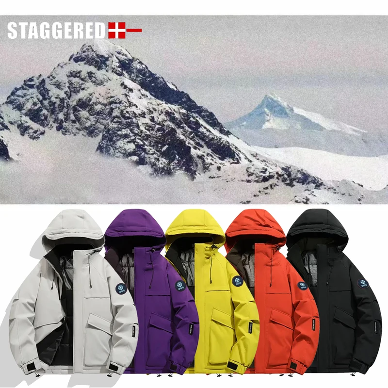 【发货快!防风防水】户外工装加厚棉服防水保暖情侣单冲组合